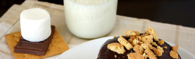 marshmallow cream filled doughnut