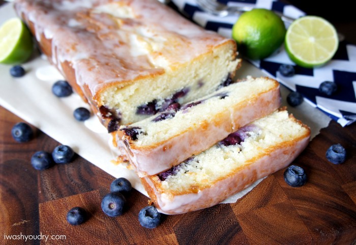 Blueberry Lime Moist Loaf Cake