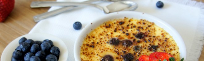 Blueberry Cheesecake Crème Brûlée
