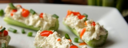 Creamy Buffalo Blue Cheese Stuffed Celery