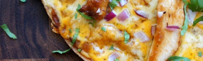 BBQ Chicken Tortilla Pizza