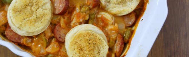 Shrimp & Sausage Gumbo Casserole