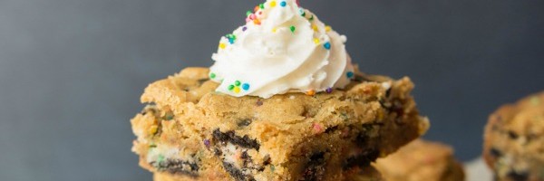 Oreo Birthday Cake Blondies