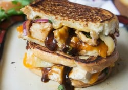 BBQ Chicken Grilled Cheese Sandwich