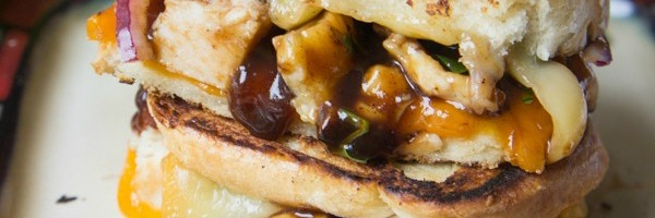 BBQ Chicken Grilled Cheese Sandwich