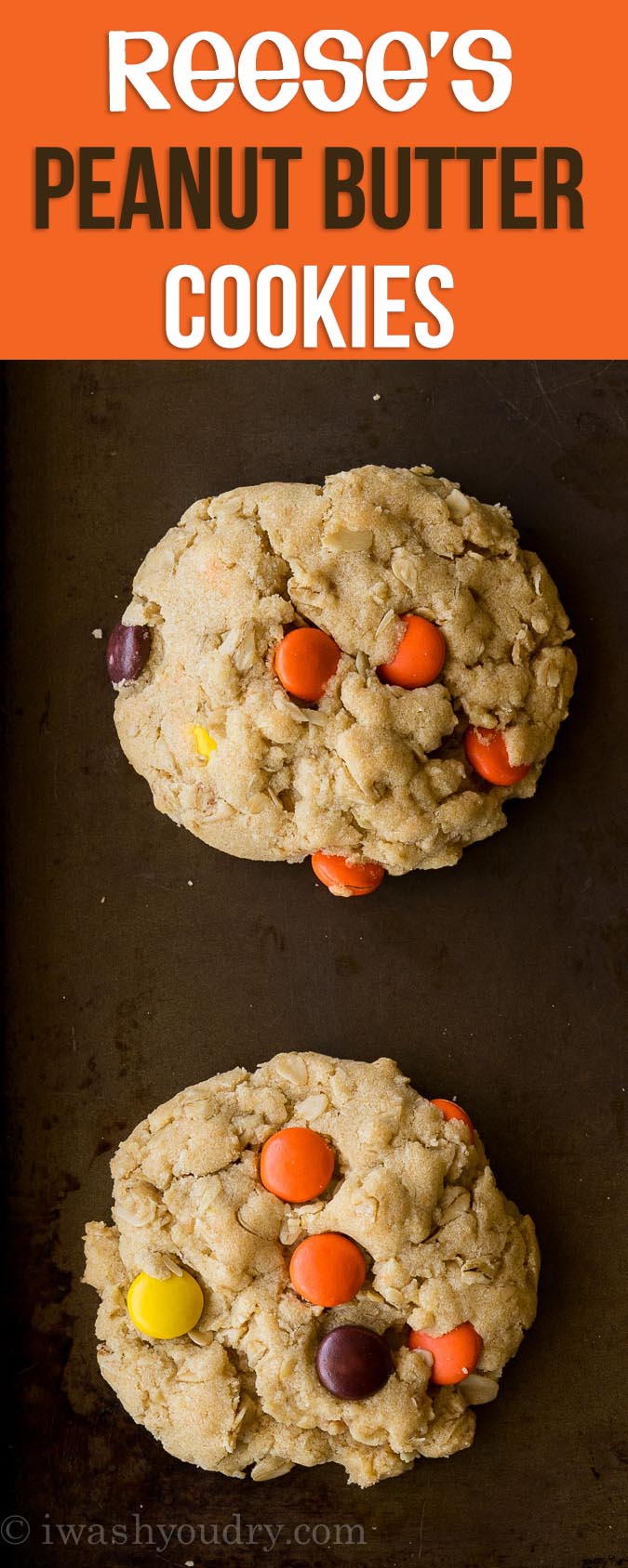 Oh my gosh!! These Reeses Peanut Butter Oatmeal Cookies are ridiculously good! 