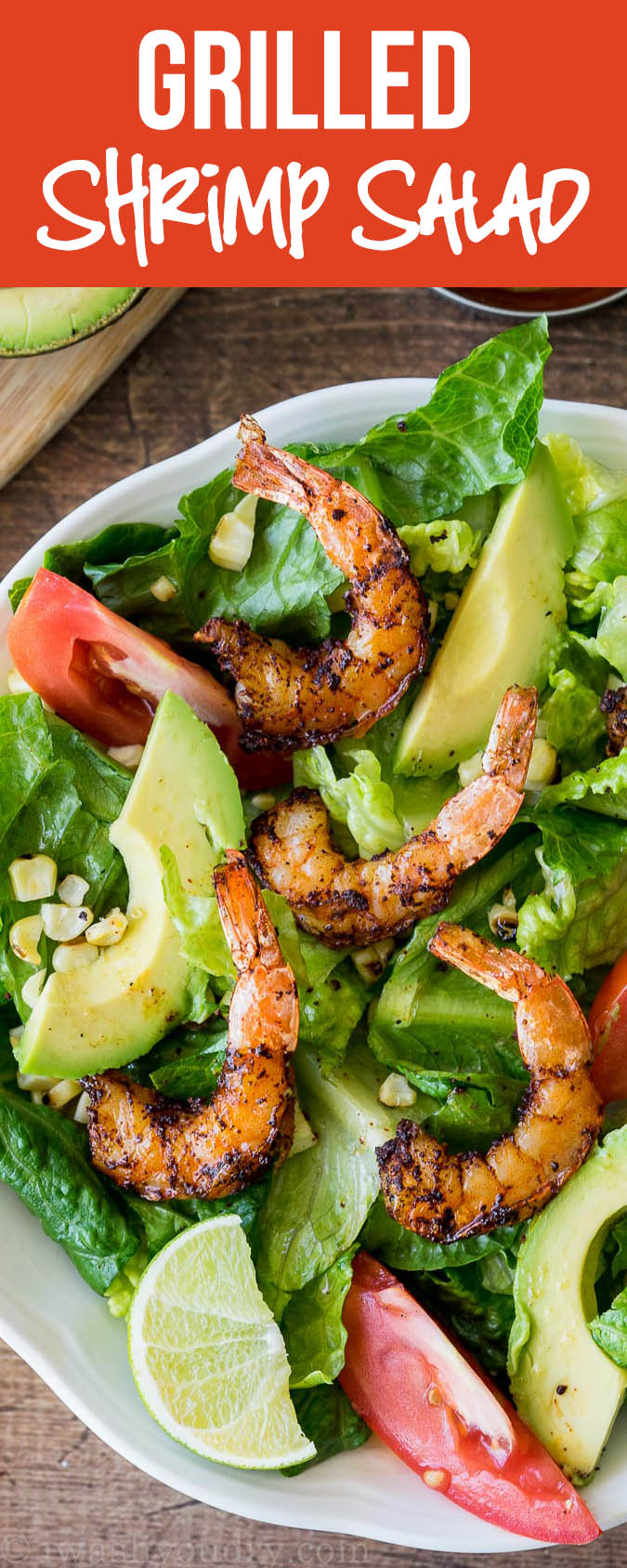 Easy Grilled Southwestern Shrimp Salad is perfect for a quick lunch or dinner!