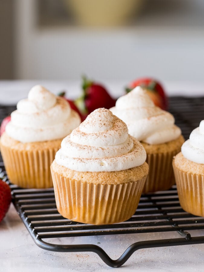 Light and fluffy Tres Leches Cupcakes filled with three types of milks for an indulgent treat that's so delicious!