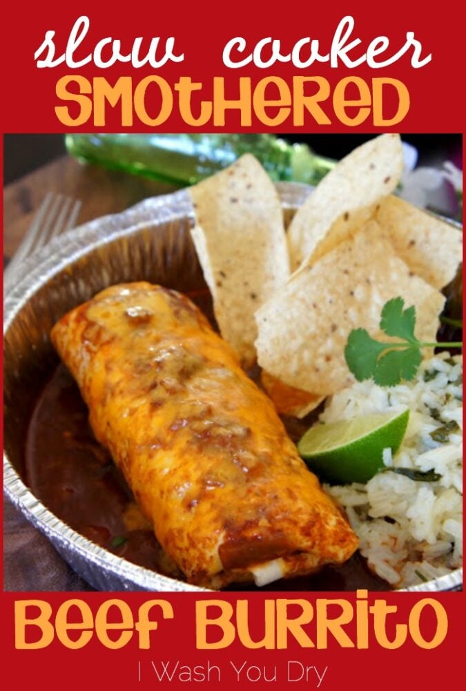 Slow Cooker Smothered Beef Burrito