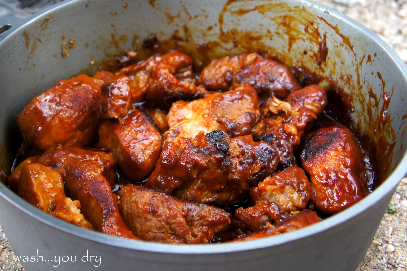 Campfire Dutch Oven Pork Ribs! 