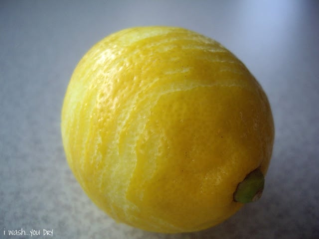 A lemon peeled for lemon zest. 