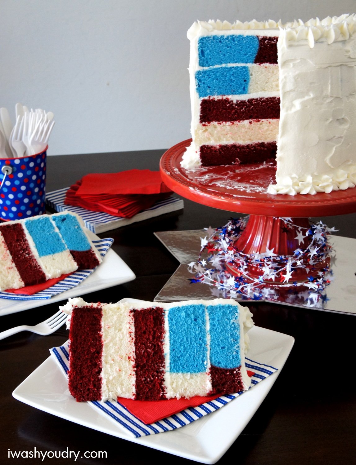 Layered Flag Cake - Wilton