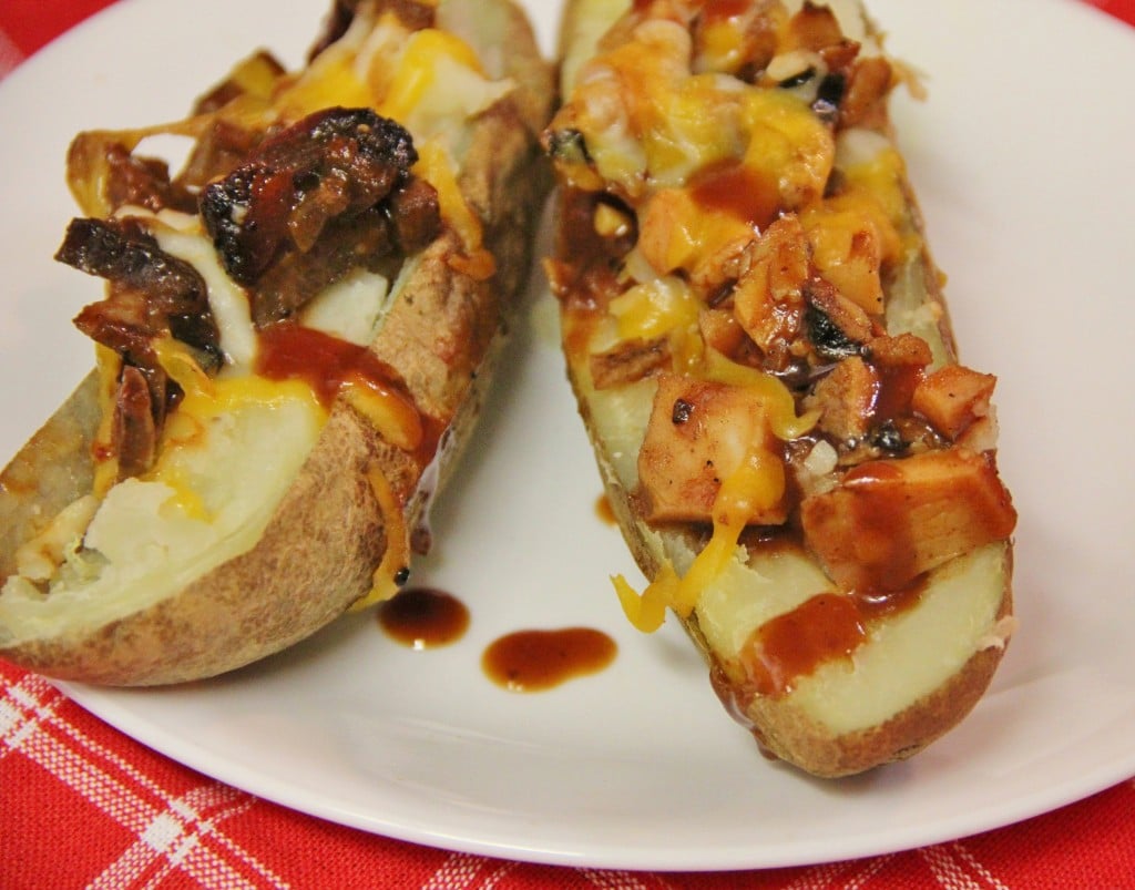 Loaded BBQ Potato Skins - I Wash You Dry