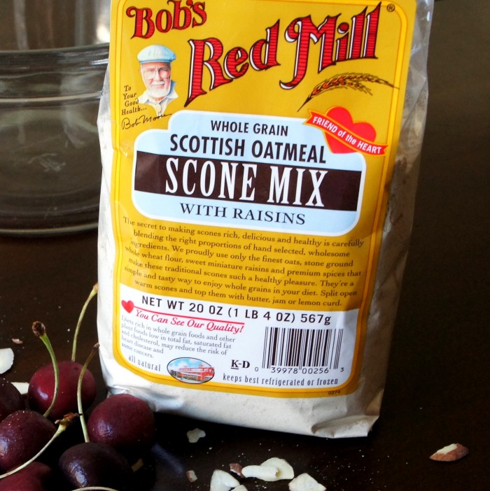 A close up of a bag of Bob\'s Red Mill Scottish Oatmeal Scone Mix