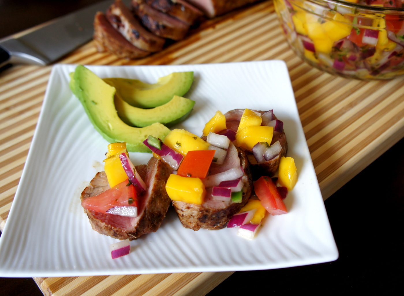 Smoky Pork Tenderloin with Mango Salsa