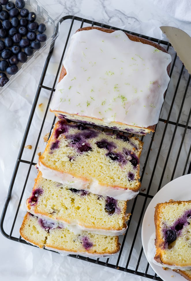 This super easy Moist Blueberry Lime Loaf Cake was a total hit with my family! The flavors pair so perfectly together!