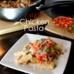 A display of Cajun Chicken Pasta on a plate