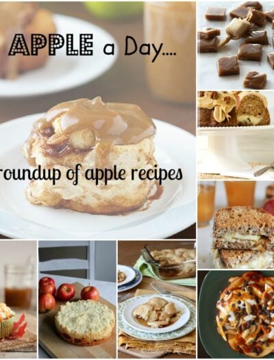 A grid of pictures displaying a variety of desserts made with apple