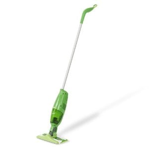 A green Swiffer SweeperVac