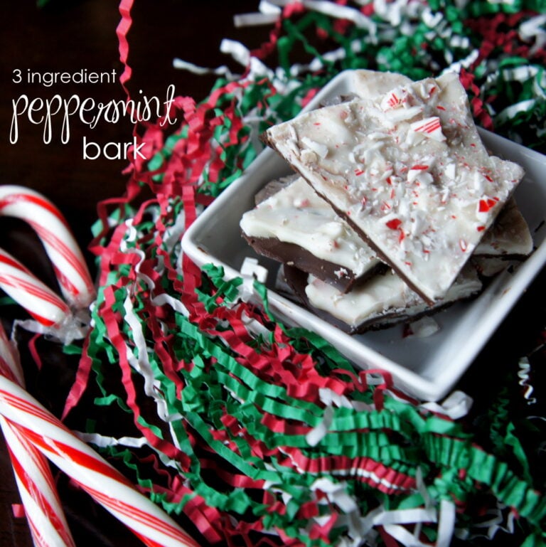 A bowl of Peppermint Bark Pieces