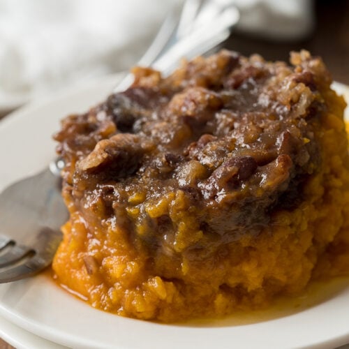 Crock Pot Sweet Potato Casserole - I Wash You Dry