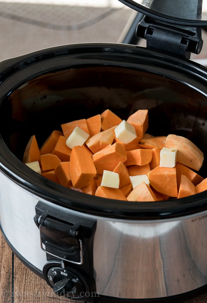 Crock Pot Sweet Potato Casserole - I Wash You Dry