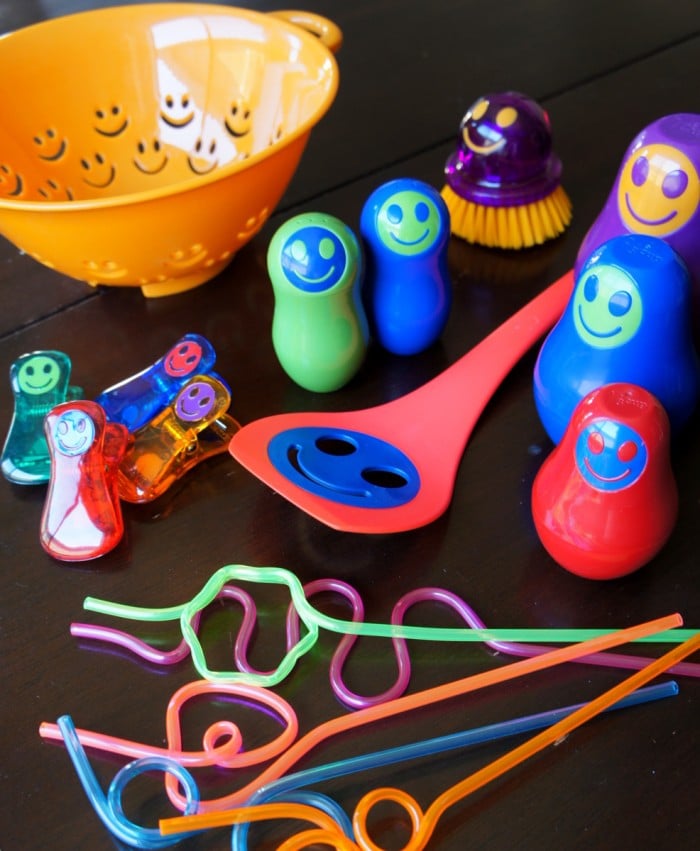 A close up of kid kitchen gadgets 