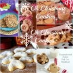 A grid of pictures with desserts titled, " Oh Christmas Cookies....Oh Christmas Cookies"
