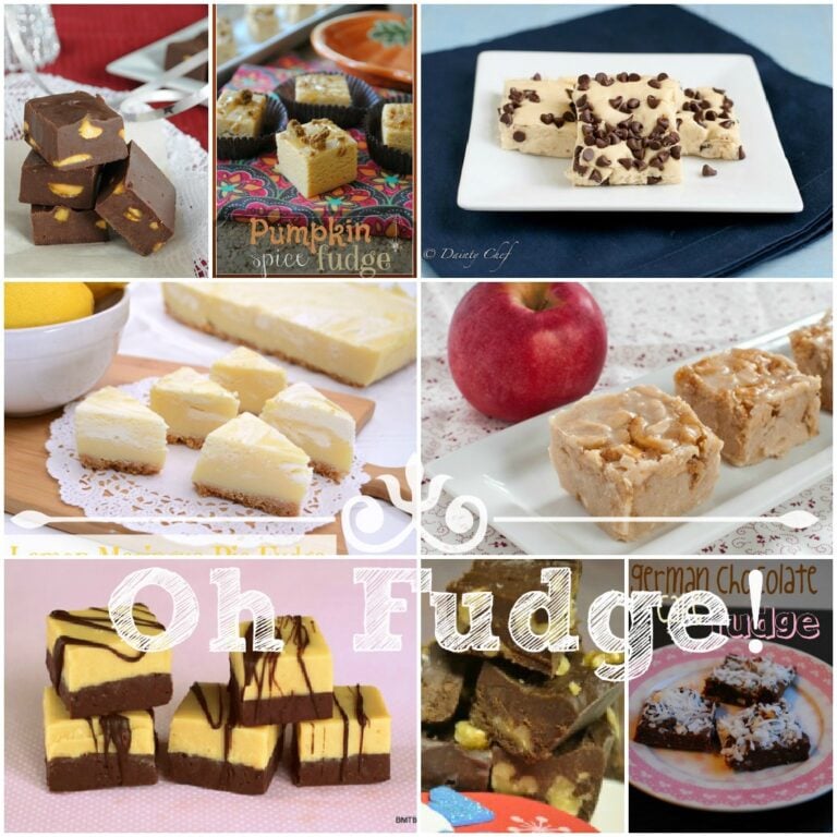 A gird of a variety of pictures of fudge titled, "Oh Fudge!"