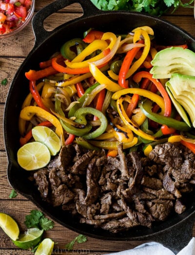The easiest Steak Fajita Recipe out there! My whole family LOVES this simple recipe!