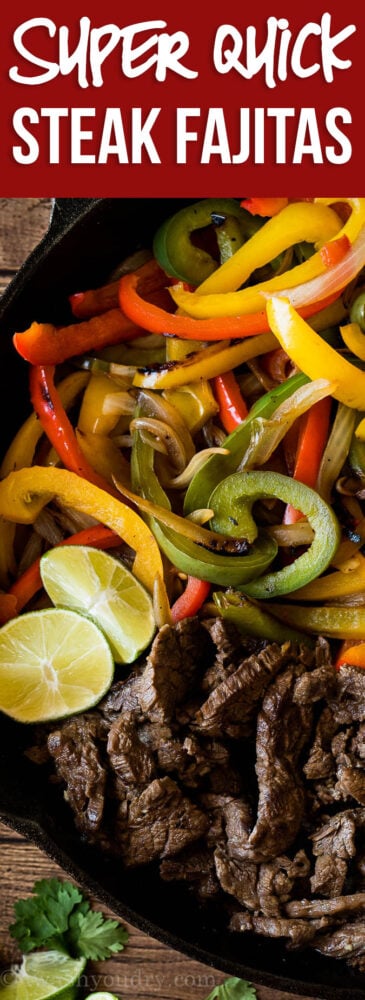 OMG! The easiest Steak Fajita Recipe out there! My whole family LOVES this simple recipe!