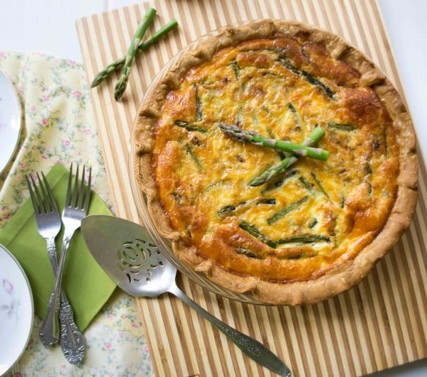 Asparagus and Goat Cheese Quiche