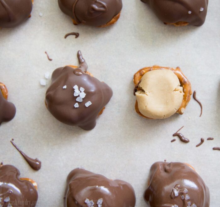 Chocolate Covered Peanut Butter Pretzel Bites I Wash You Dry 