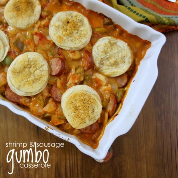 Shrimp & Sausage Gumbo Casserole