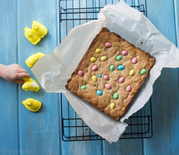 Peanut Butter and Chocolate Egg Blondies