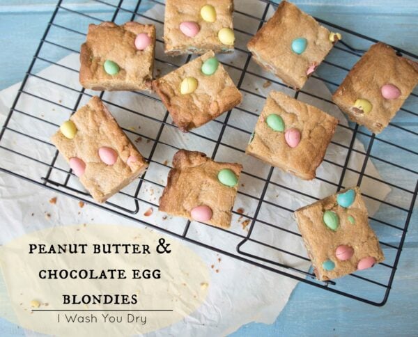 Peanut Butter and Chocolate Egg Blondies