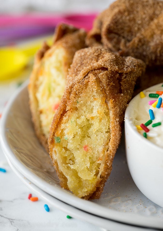 OMG! These Birthday Cake Egg Rolls are seriously EPIC!! 