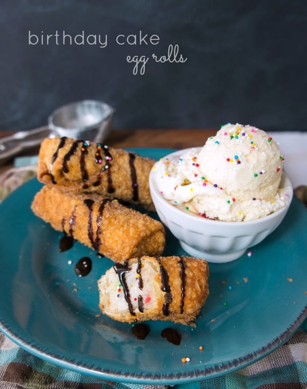 Birthday Cake Egg Rolls