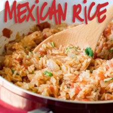 This Easy Mexican Rice Recipe is made in just one skillet in less than 20 minutes for the perfect Mexican side dish!