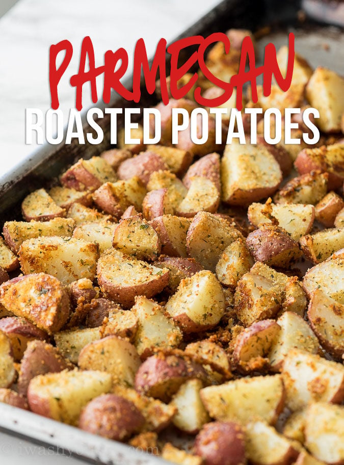 These Parmesan Roasted Potatoes are a super simple and easy side dish! Perfect with any meal!