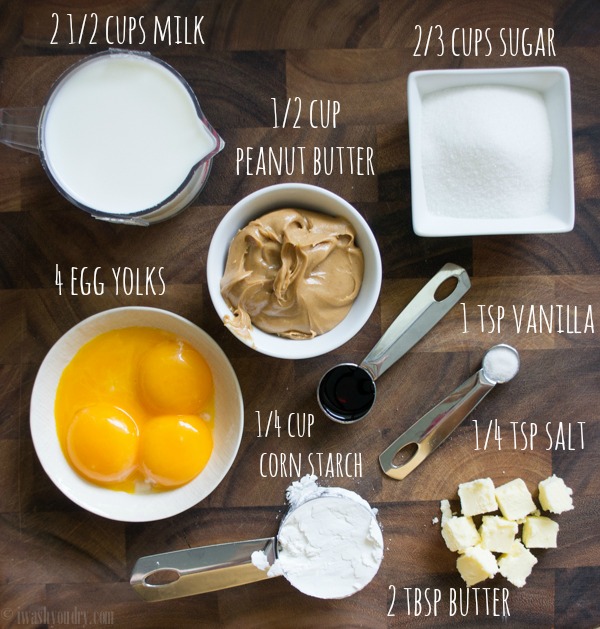 Peanut Butter Pudding Ingredients