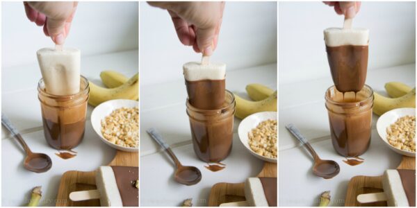 Chocolate Covered Banana Cream Pops