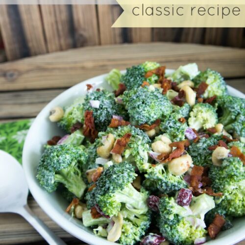 Deli Style Broccoli Cheddar Salad I Wash You Dry