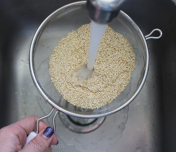 Washing Quinoa