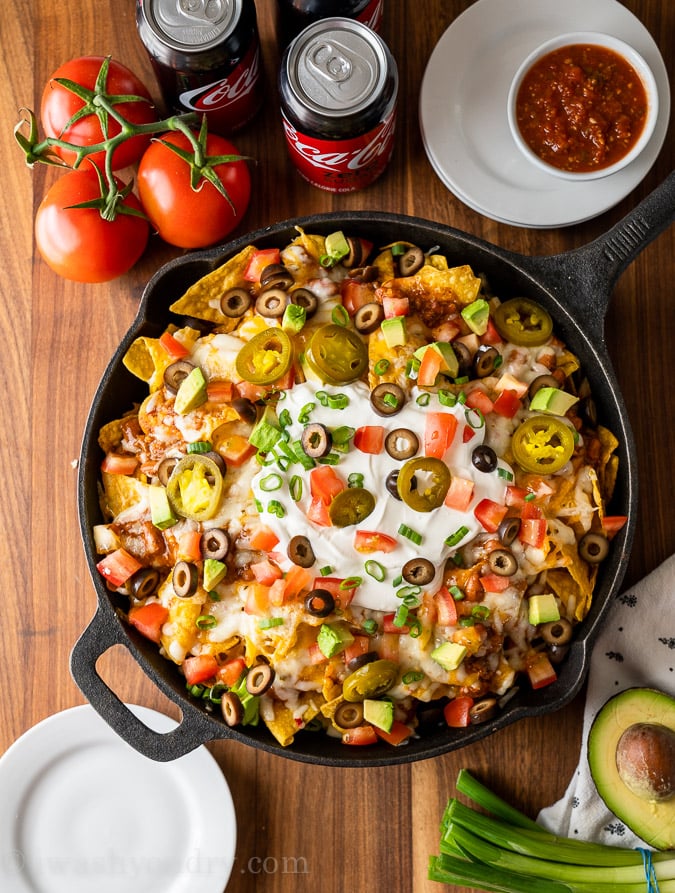 the ultimate plate of macho nachos with all the toppings