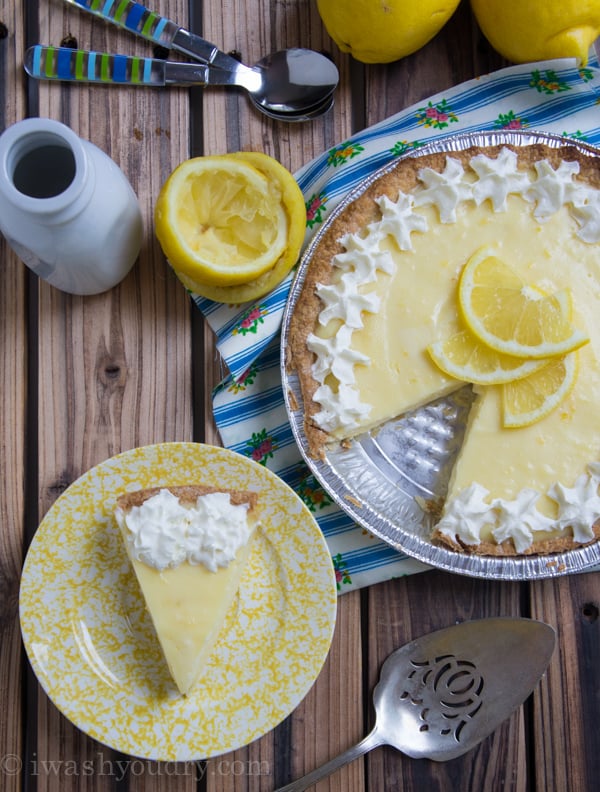 Sour Cream Lemon Pie - I Wash You Dry