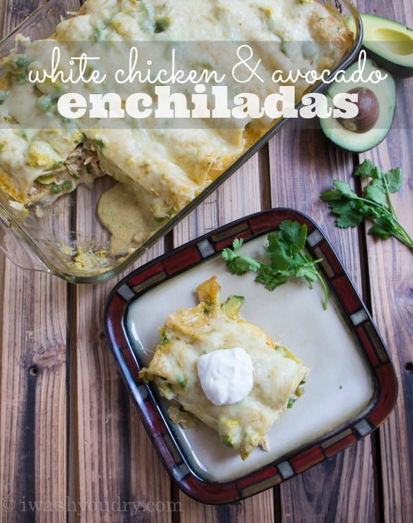 creamy white chicken enchiladas