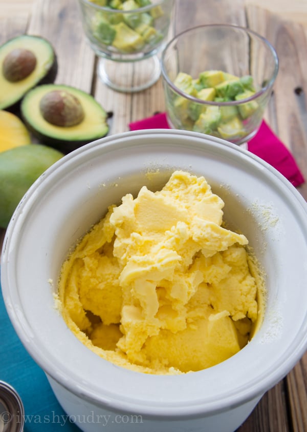 Frozen Mango Lassi with sweetened California Avocados