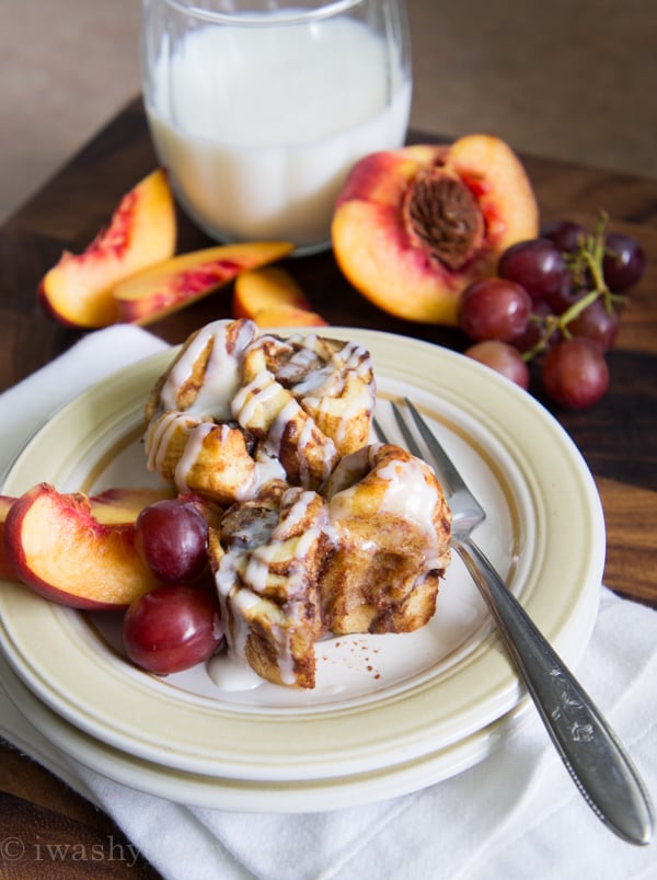 Sausage Filled Cinnamon Roll Monkey Bread