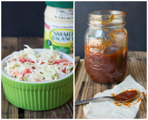 Tangy Coleslaw and Sweet BBQ Sauce